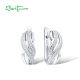 SANTUZZA 925 Sterling Silver Earrings For Women White CZ Fashion Jewelry