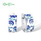 SANTUZZA 925 Sterling Silver Earrings Blue Flower Handmade Enamel Earrings Fine Jewelry