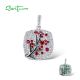 SANTUZZA 925 Sterling Silver Pendant Without Chain Pink Green Cherry Tree White CZ Jewelry