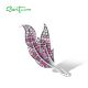 SANTUZZA 925 Sterling Silver Brooch Created Pink Sapphire Fantastic Feather Jewelry