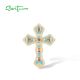 SANTUZZA 925 Sterling Silver Pendant Sparkling Trendy Vintage Cross Jewelry