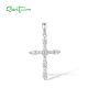 SANTUZZA 925 Sterling Silver Pendant White Cubic Zirconia Cross Pendant Jewelry