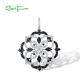 SANTUZZA 925 Sterling Silver Pendant Black Spinel White CZ Kaleidoscope Jewelry