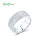 SANTUZZA 925 Sterling Silver Rings White Cubic Zirconia Fine Jewelry