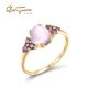 SANTUZZA 14K 585 Yellow Gold Rings Amethyst Fine Jewelry